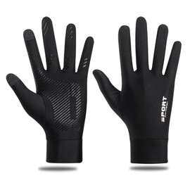 Namolit Summer UV Protection Gloves, Non-Slip Touchscreen Gloves for Men Women Breathable Gloves for Driving Cycling Riding Climbing Golfing Workout (Black, L)