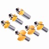 Bestgle 6Pcs 1/2 Inch Shank Round-Over Router Bits Corner Rounding