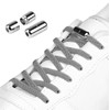 Hantoc [3 Pairs] Flat Elastic Shoelaces with Metal Capsule, Quick