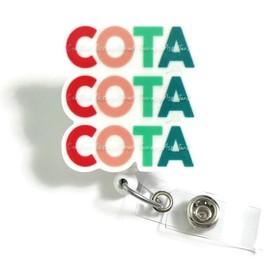 COTA Badge Holder, Occupational Therapy Badge Reel, Rehab Badge Reel Holder, Hospital Badge Holder, Therapist Retractable Badge Reel