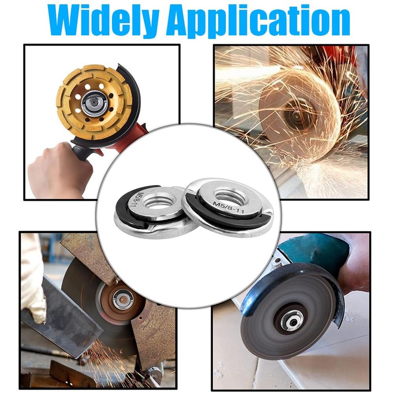 Yakamoz 2PCS M5/8-11 Thread Angle Grinder Lock Nuts, Quick Release