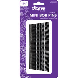 Diane Mini Bob Pins, Black, 1.5 Inch, 60 Count