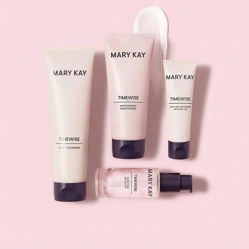 Rutina Ideal Timewise 4 Productos Mary Kay Dia/noche piel combinada