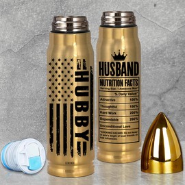 Limima Gifts for Husband, Hubby Funny Bullet Tumbler 17oz, Merry Christmas, Xmas, Birthday, Anni Gifts for Hubby, Him - Husband Gifts from Wife - Her, One Awesome Hubby Cup Mug