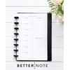BetterNote Meal Plan Refill Pages for Disc Bound Planners, Fits