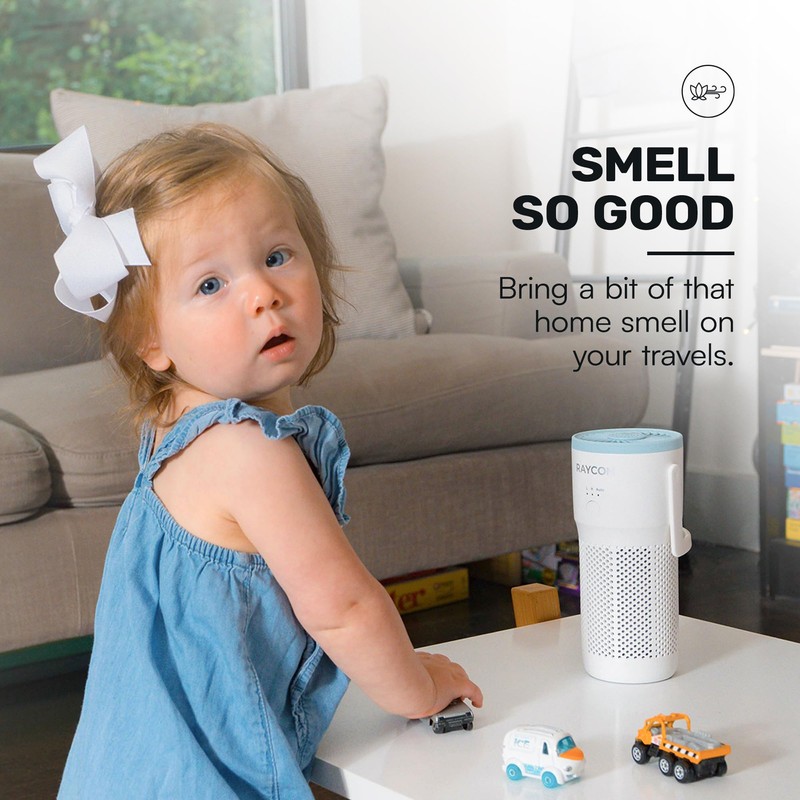 Raycon Portable Air Purifier, H13 Replaceable Hepa Filter, Adjustable Speeds,