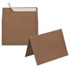 PATIKIL 50Pack Light Coffee 5x7 Envelopes with Cards, Self Seal