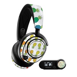 MightySkins Glossy Glitter Skin Compatible with SteelSeries Arctis Nova Pro - Rainbow Pineapples | Protective, Durable High-Gloss Glitter Finish | Easy to Apply and Change Styles | Made in The USA