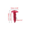sourcingmap 30pcs 5mm Red Motorcycle Cross Head Self Tapping Bolts