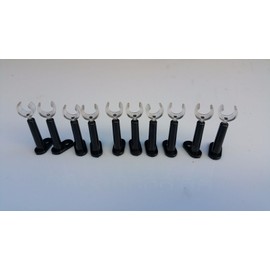 Black 10 pcs Lots of 10mm x 45mm Tall Neon Sign Tube Support Stand Accessory Tube Holder