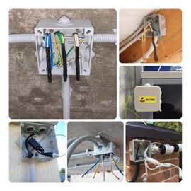 TOPTHEROAD 10Pcs Caja Estanca Ip65 Cctv Conexión En Exterior, 8.5x8.5x5cm ABS Caja Electrica Exterior, Caja de Conexión Impermeable para Gabinete Nema Resistente al Agua y al Polvo (10)