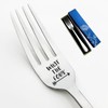 MeiFuJuW What the Fork Engraved Stainless Steel Dinner Fork with