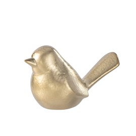 Torre & Tagus Lilo Dimpled Ceramic Decor Small Animal Statues for Home Office, Book Shelf, Kitchen Countertop, Bathroom TV Stand for Bird Lovers, Gold, One Size