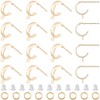 CREATCABIN 18Pcs Half Hoop Earring Findings 18K Gold Plated Brass