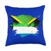 Jamaican and Sierra Leonean Mix Heritage Flag Throw Pillow