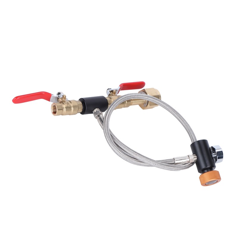 CO2 Universal External Hose Adapter G5/8-14 24in Dual Valve Soda
