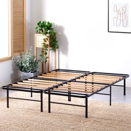 Zinus SmartBase Essential Mattress Foundation with Bamboo Slats, Metal Platform Bed Frame, Sustainable Bamboo Slat Support, No Box Spring Needed, Easy Assembly, King