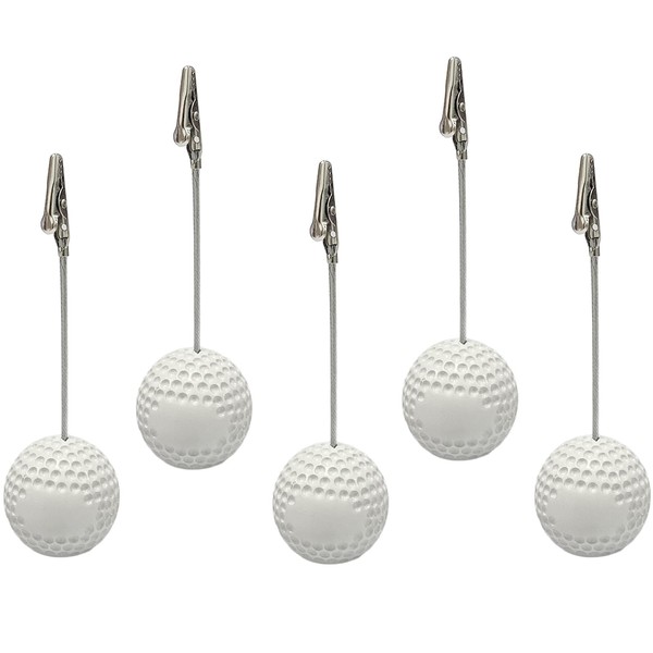 Xiaoyztan Golfball Resin Base Alligator Clip Place Card Holder, Table