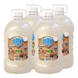 DEFENZ Jabón Liquido Para Manos Almendras 4 Litros 4 Piezas