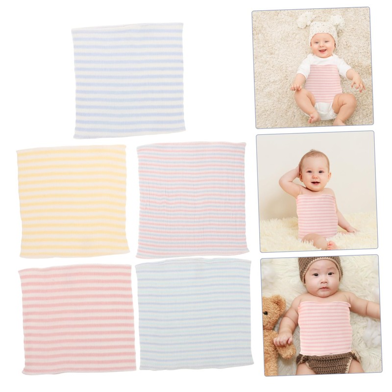 ULDIGI 10Pcs Newborn Belly Bands Soft Cotton Abdomen Protectors for