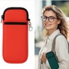 HeXueLy Soft Glasses Case - 2 Pack Double Layer Neoprene