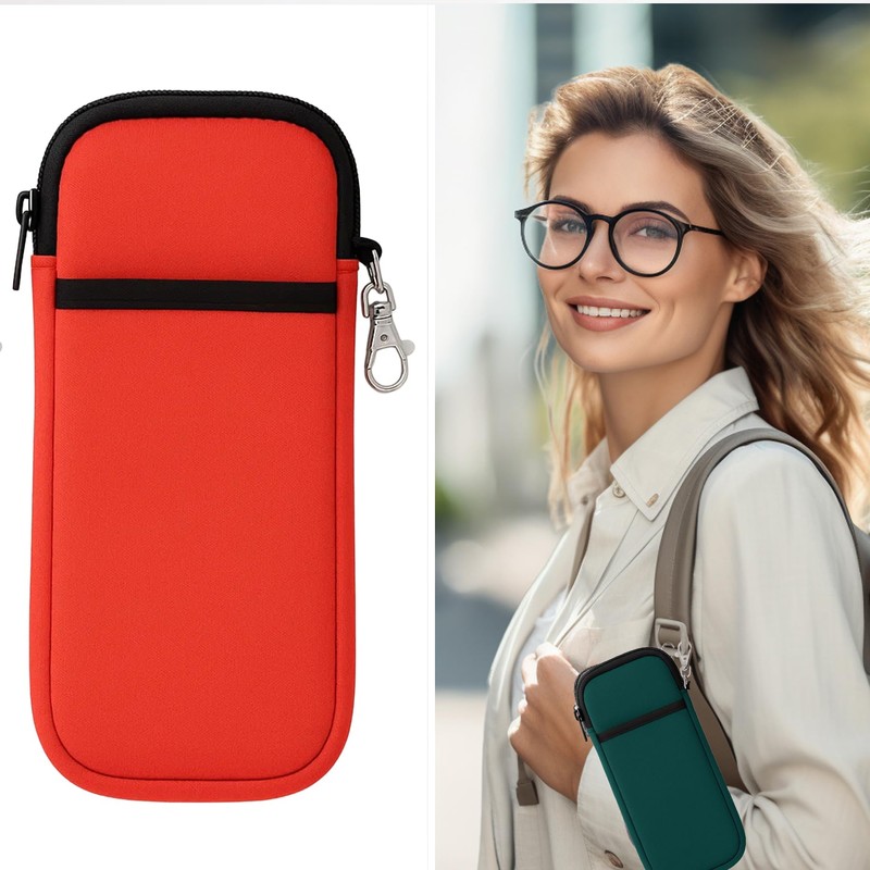 HeXueLy Soft Glasses Case - 2 Pack Double Layer Neoprene