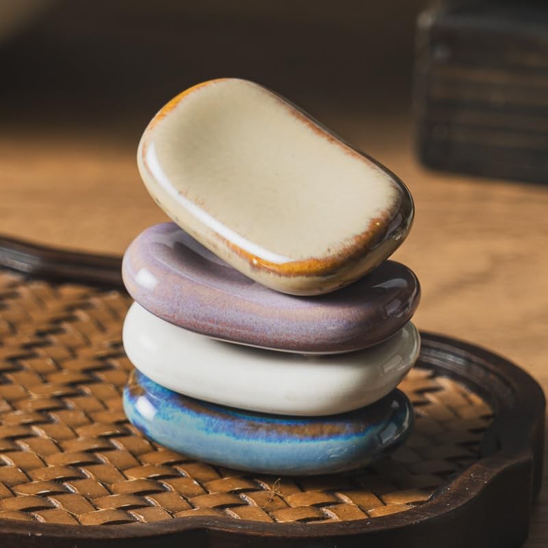 Set of 8 Multicolour Ceramic Chopsticks Holder for Chopstick Rest