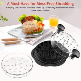 SURETIVIAN - Chicken Shredder Plate, 7.1" Removable Plate for Meat Shredder, Transparent Removable Tray Only Suitable for Chicken Shredder Tools SURETIVIAN,