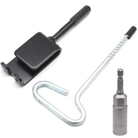 Qjaiune Universal Ice Anchor Tool Ice Anchor Drill Adapter Kit, 1 Ice Fishing Shelter Stake Nail 1/4" Adapter, Ice Fishing Accessories and Equipment, Ice Shanty Anchors for Ice Fishing Shelter Tent