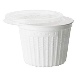 VEPATIM Soup to Go PP Thermoinsulating Soup Cups with Lid 500 ml White Pack of 25