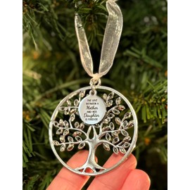 Mom Daughter, The Love Between A Mother and Daughter is Forever Tree of Life Christmas Ornament