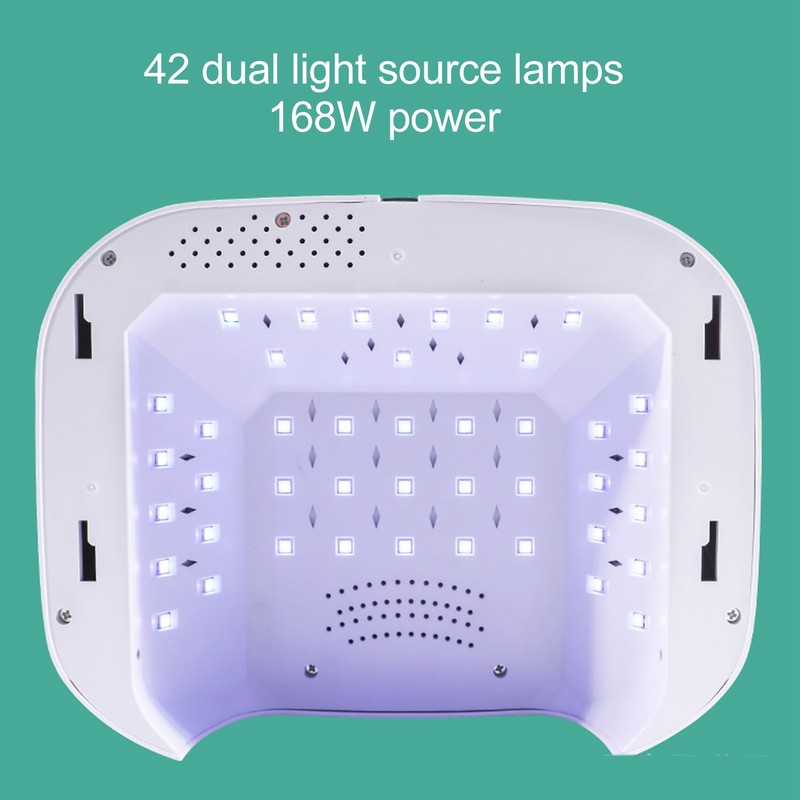 Nail Lamp 168W Large Screen Digital Display 42pcs Light Chips