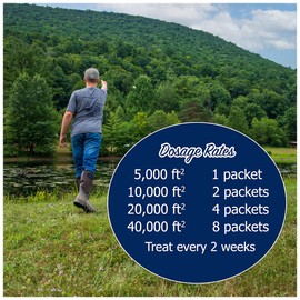 Pond Cleanse 5 lb (10 Packets) | Natural Cleaner & Water Clarifier Packets | Treats up to 1.25 Acres