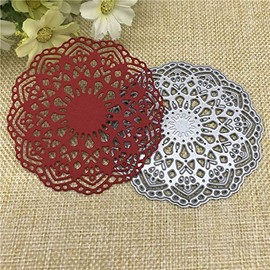 1 Pcs Lace Circle Cutting Dies,Letmefun Metal Cutting Dies for DIY Scrapbooking Embossing Paper Cards Crafts Die Cuts