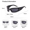 PEGH Wrap Around Sunglasses Y2K Trendy, Fashion Black Sporty Sun
