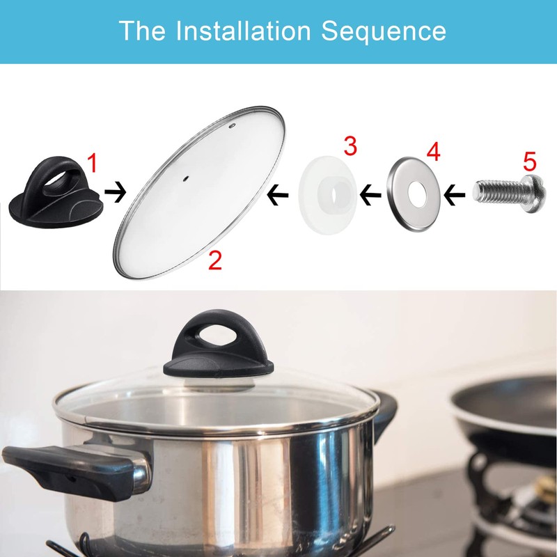 Universal Pot Lid Replacement Knobs Pan Lid Holding Handles for