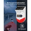 Solar Strobe Alarm Light with Motion Sensor Siren Outdoor Alarm