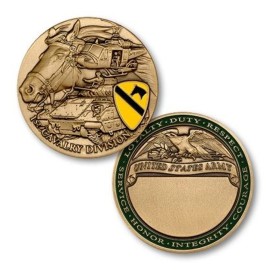 ARMY 1ST CAVALRY DIVISION LOGO 1.75"  CHALLENGE COIN