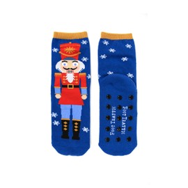 Foot Traffic, Women's Slipper Socks, Non-Slip Comfort, Nutcracker (Sizes 4-10)