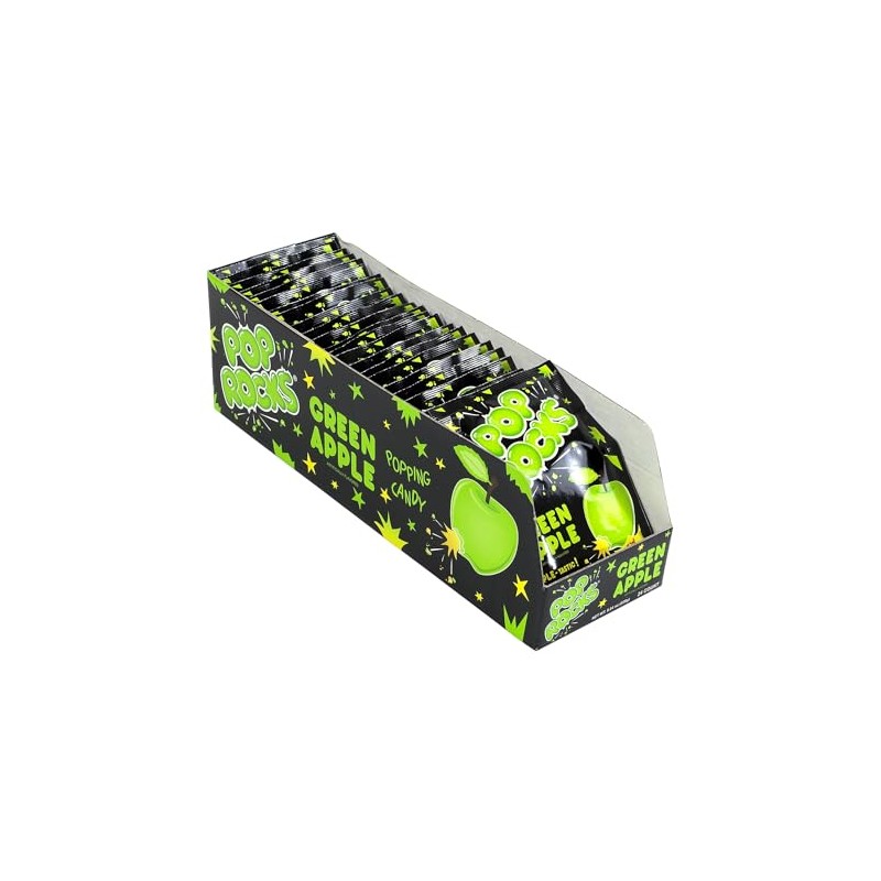 POP ROCKS Popping Candy, Apple, 0.33 Ounce (Pack of 24)
