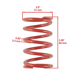 Caltric Primary Drive Clutch Red Spring for Arctic Cat ZRT800 1996-2001/ ZR700 1999-2000