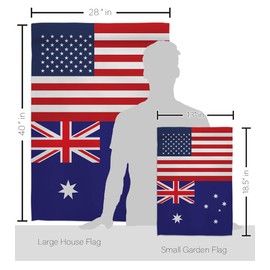 World Cup Australia US Friendship Flag Banner Wall Art Flag Poles for Outside House Stand Outdoor Decorations Garden Tapestry Yard Signs FIFA Gifts Sports Fan Trophy Soccer Game Football Made in USA