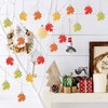 24PCS Fall Maple Leaf Ornaments Hanging Ornament Plastic Autumn Cutouts