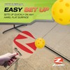 Zume Games Portable Badminton Set with Net, 4 Rackets, Shuttlecocks