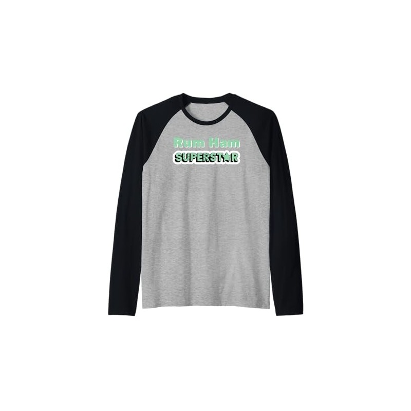 Fun Graphic- Rum Ham Superstar Raglan Baseball Tee