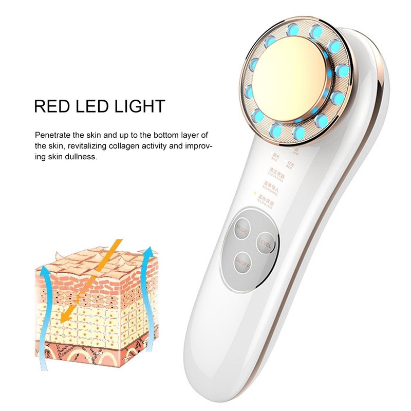 Facial Beauty Machine 3 Modes 2 Levels Deep Cleansing Red