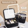 Maletin Estuche De Maquillaje Con Espejo Y Luz Led 3