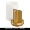 iDesign Toothbrush Holder with 3 Divided Sections for Bathroom or