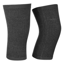 Healifty Rodillera de Lana Cachemira Caliente Rodillera Térmica Manga de La Antideslizante de para Mujer Hombre (Gris Oscuro)                         