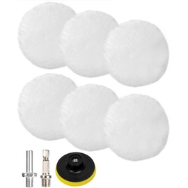 Car Polishing Hood, 9 Pieces, 80 mm Wool Polishing Attachment, Cordless Screwdriver, Angle Grinder, Car Polishing Hood, Lambskin Pad, Polishing Pads, Wool Polishing Attachment, Cordless Screwdriver